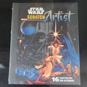 Star Wars Scratch Artist Poster Art - Black, Blue, Orange
